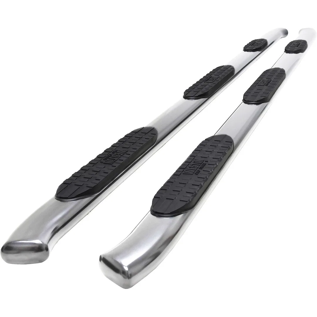 21-534770 – WESTIN Nerf Bar - Truck Wheel To Wheel, With Step Pads With Bed Step 5 Inch Oval Bent Polished Stainless ...